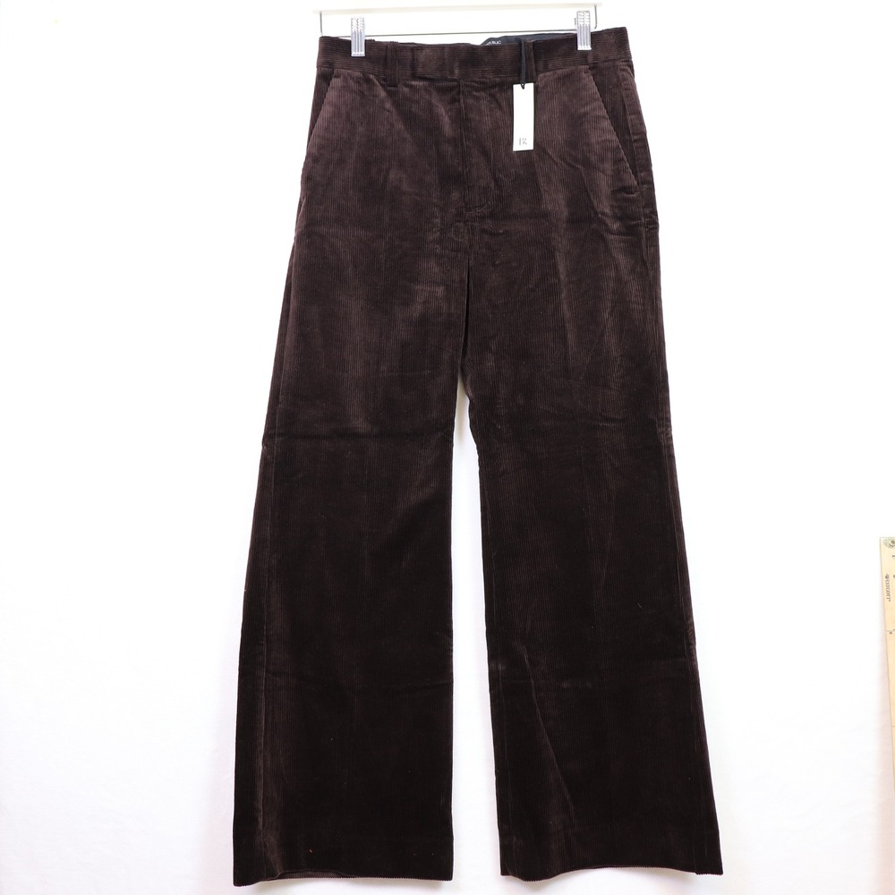 BANANA REPUBLIC Brown Corduroy Wide Leg Trousers 8 Petite
